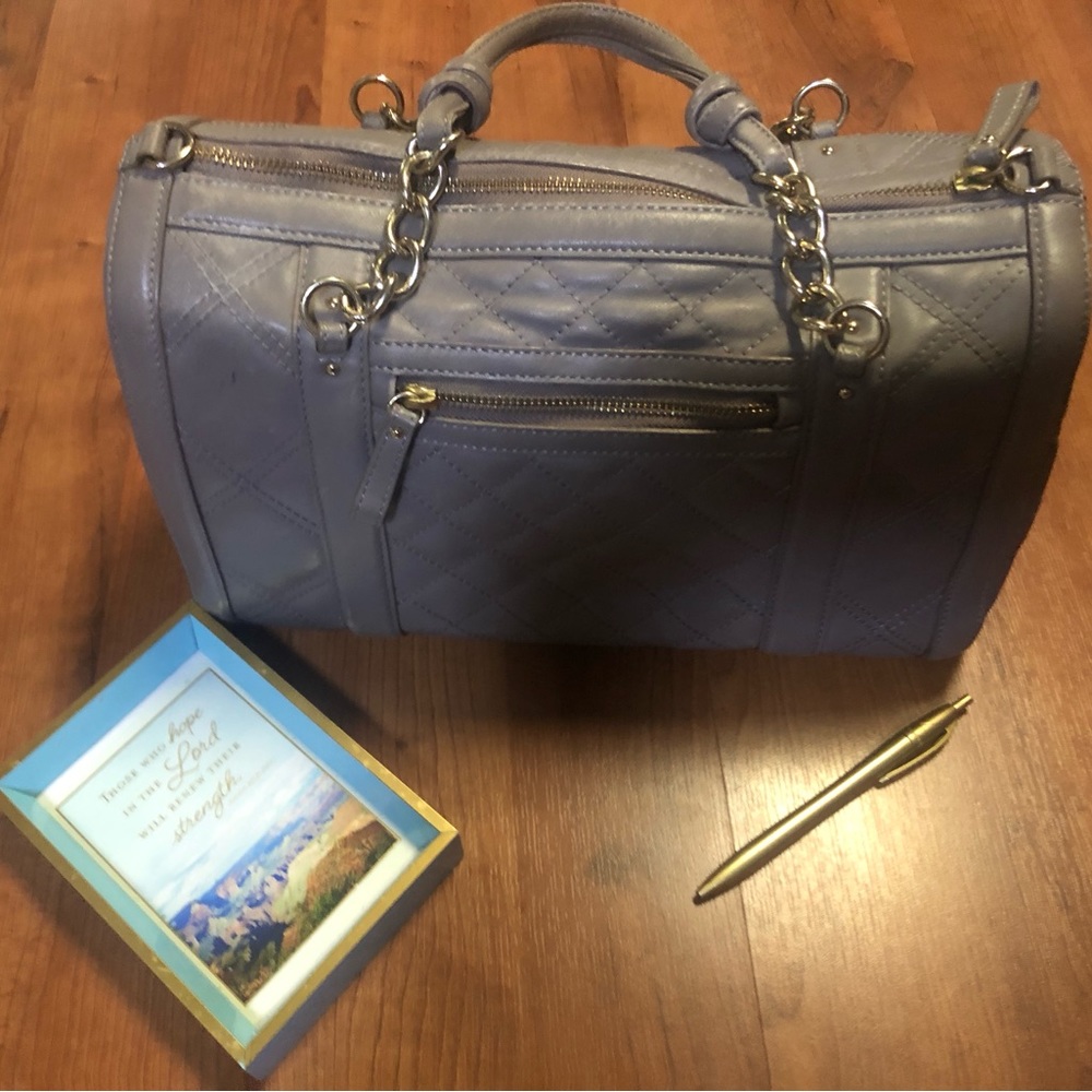 🩶BROOKS BROTHERS 🩶 EUC 🩶Grey Leather Quilted Handbag 🩶Beautiful Quality🩶